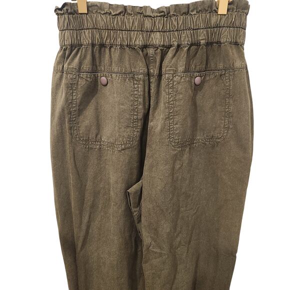Sea New York Layla green cotton canvas high-waisted pants size 8 - Picture 4 of 9